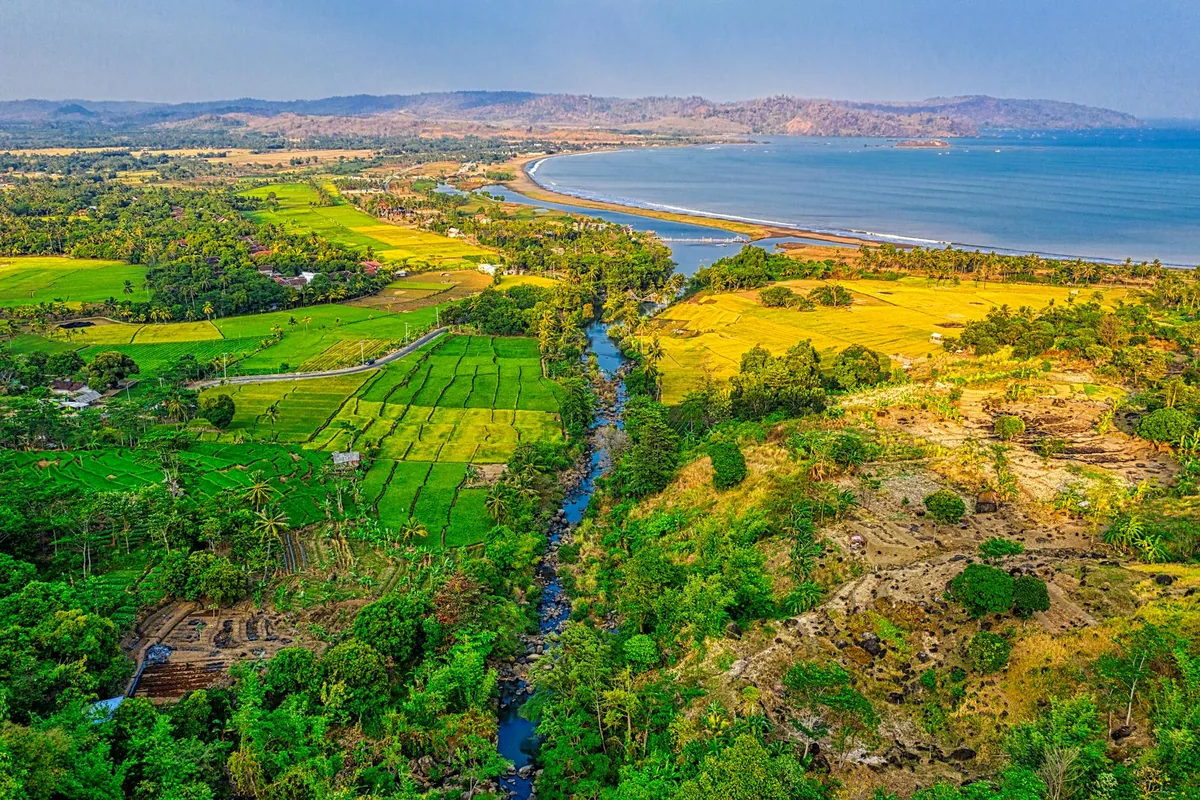 Maumere coastal landscape in eastern Flores, Indonesia